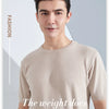 Superfine Merino Cashmere T Shirt Men's Knitted O-neck Breathable Thin Cashmer Short Sleeve Tee Solid Color Tops Tee