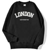 London Westminster Street Letter Prints Sweatshirts For Men Autumn Casual Hoodies O-Neck Soft Pullovers Street Trend Clothing