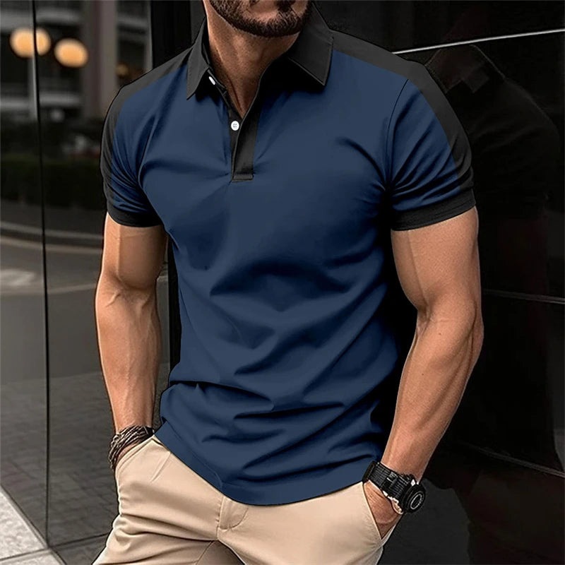 Muscle Fitness Polo T-shirt Summer Men's Athleisure Workout short sleeve T-shirt High Quality Men T-shirt Gym Sport Shirt Tops