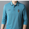 Long-sleeved Polo T-shirt Fashion Casual Embroidery Versatile Breathable Men's POLO Shirt