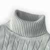 High Neck Solid Color Pullover Knitted