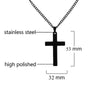 Men Simple Cross Pendant Alloy Necklace Chain Jewelry Christmas Day Gift Simple Cross Stainless Steel Necklace Titanium Steel