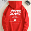 Everyday Versatile Street Hooded Sweatshirt Men's Letter Printed Hoodie Spring and Autumn Casual Outerwear Long Sleeve S-3XL