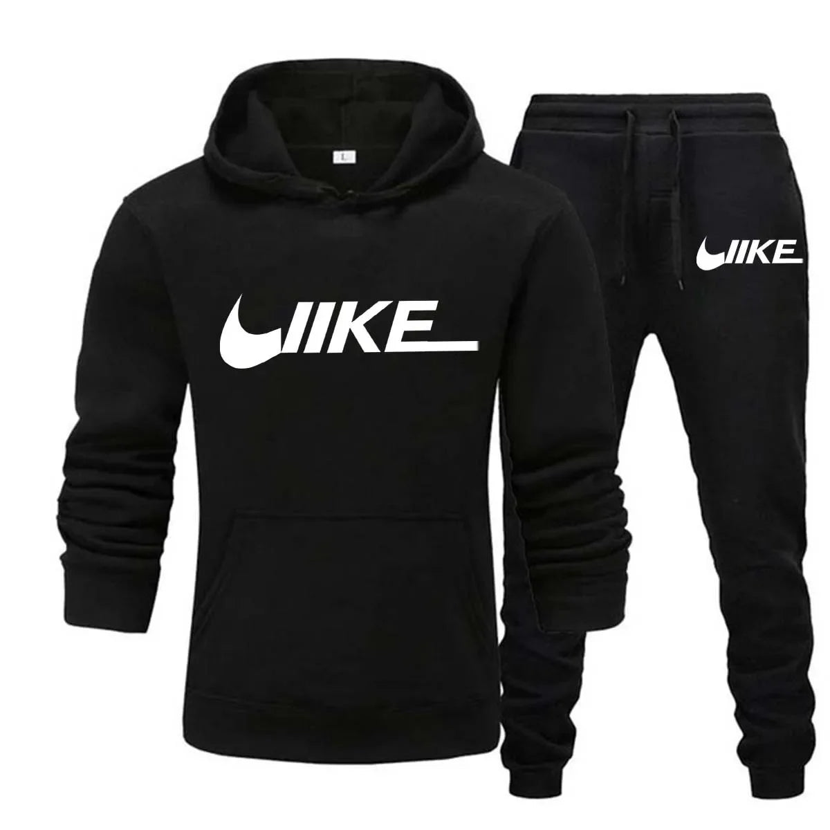 New sport brand 2-piece set sportswear hooded sweatshirt+drawstring pants hoodie running sportswear for men women