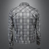 Minglu Spring Autumn Men's Jackets Luxury Plaid Allover Printed Single Breasted Male Coats Casual Man Overcoat Plus Size 5XL