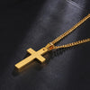 Men Simple Cross Pendant Alloy Necklace Chain Jewelry Christmas Day Gift Simple Cross Stainless Steel Necklace Titanium Steel