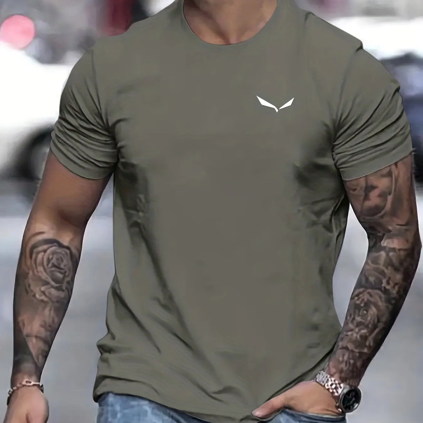 Breathable T Shirt Round Neck Fashion Short Sleeve Top