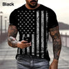 3d Printed USA Flag Graphic Tshirt For Men Personalized Hipster Short Sleeve Retro T Shirt Streetwear Mens Oversized Tee Tops