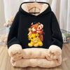 Mufasa Lion King Baby Sweatshirt Thickened Fleece Hoodie Boys Child's Anime Long Sleeve Winter Warm Cashmere Hooded Tops Clothes