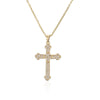 NEWBUY Gold Color Jesus Cross Pendant Stainless Steel Chain Necklace For Women Men Classic Design Christain Jewelry Gift