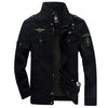 High-quality men's military jacket new multi-pocket collar embroidered sleeve pilot tooling plus size cotton jacket men