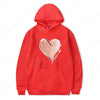 Fashion Valentine's Day Heart & Love Print Hoodies For Women Winter Autumn Casual Hooded Sweatshirts Valentines Hoodies Pullover