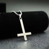 Simple Cross With Circle Pendant Necklaces Stainless Steel Chain Christ Cruz Necklace For Men Boys Cool Neck Jewelry Collier