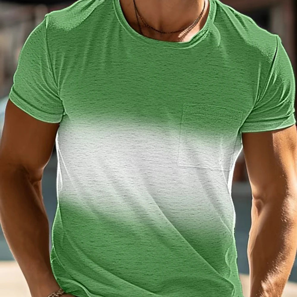 Men's T-Shirt Solid Color Short Sleeve T-Shirt Oversized Shirt Top T-Shirt Men's Fitness 2Xs-6Xl Multi-Color Short Sleeve