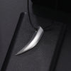 Punk Hip Hop Stainless Steel Crescent Tooth Spike Pendant Necklace Men Women Fashion Wolf Tooth Chain Necklace Jewelry