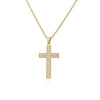 NEWBUY Gold Color Jesus Cross Pendant Stainless Steel Chain Necklace For Women Men Classic Design Christain Jewelry Gift