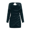 French V Neck Sequin Long Sleeved Dress With Backpacks And Hips Lace Formal Dresses for Women