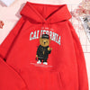 Hip Hop Bear Hoodie Men Los Angeles California Letter Hoodies Streetwear Hip Hop Sweatshirt Street Comfort Hoody Men's Clothing