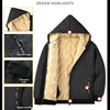 Thickened Fleece-Lined Men's Cotton Coat With Hoodie Warm Plus Size Parka Jacket For Winter Season