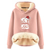 Thickened Fleece-Lined Hooded Sweatshirt Christmas Style Loose Fit Warm Pullover Trendy Brand Ins Wool LSS04 Crew Neck Hoodies