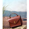 Genuine Leather Women luxury bag high quality Simple vintage Fashion Postman handbags ladies shoulder green small bag