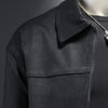 Minglu Turn Down Collar Men's Jackets Luxury Solid Color Zipper Biker Male Coats Fashion Faux Leather Spring Autumn Man Overcoat