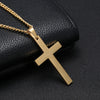 Wu's 2022 New Fashion Cross Pendant Necklace Ladies Mens Stainless Steel Chain Charm Necklace Cool Boys Girls Jewelry Gift