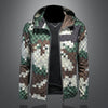 Minglu Plaid Camouflage Printed Men's Jackets High Quality Hooded Long Sleeve Sport Casual Spring Autumn Male Outerwear 5XL