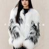 ZVAQS Natural Raccoon Fur Coat Women Winter Luxury Clothes White V Neck Fur Jacket Old Money Style Outerwears 2024 шуба женская