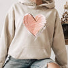 Fashion Valentine's Day Heart & Love Print Hoodies For Women Winter Autumn Casual Hooded Sweatshirts Valentines Hoodies Pullover