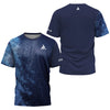 monogram print Men's badminton Tennis brand Quick dry short sleeve men's Tops sports T-shirt