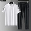 Polo Ice Silk Suit Men's Casual Relaxed