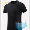 Quick Dry Running T-shirts Men Sports shirt Gym Clothing Fitness Training Sportswear Black Jogging Tshirt