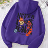 Never Look Back Creative Smile Skull Hoodies Men Women Warm Comfortable Sweatshirt Loose Hip Hop Street Clothes Loose Hoody