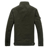 High-quality men's military jacket new multi-pocket collar embroidered sleeve pilot tooling plus size cotton jacket men