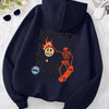 Never Look Back Creative Smile Skull Hoodies Men Women Warm Comfortable Sweatshirt Loose Hip Hop Street Clothes Loose Hoody