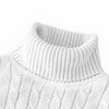 High Neck Solid Color Pullover Knitted