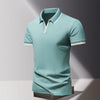 POLO shirt men's summer fashion ice silk quick drying short sleeved T-shirt solid color loose business collar pure cotton top