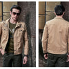 High-quality men's military jacket new multi-pocket collar embroidered sleeve pilot tooling plus size cotton jacket men