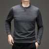 High-quality Men's Long-sleeved T-shirt, Casual, Versatile Men's Daily Henley Shirt, Autumn Thickened Men's O-neck Undershirt.