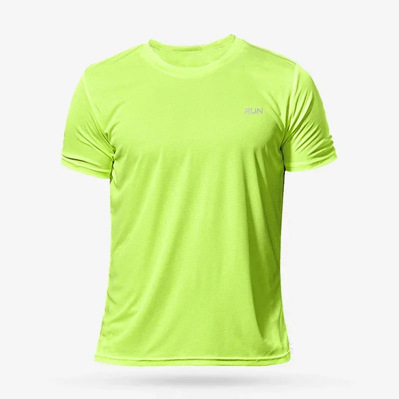 Men Short Sleeve White Tops Shirts Breathable Casual Soild t-Shirts Tee Man Quick Dry Ice Silk Running Gym t Shirt Male Clothes