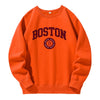 Boston City Us Founded In 1630 Men Hoody Warm Fleece Crew Neck Tracksuit Fashion Classic New Hoodie Sports Street Loose Hoodies