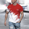 Summer Men's T Shirt Casual Round Neck Loose Tops Fashion Color Contrast Print T Shirt For Men Funny 3D Tee Street Trend Clothes