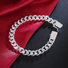 925 Sterling Silver Solid 8/10mm chain Bracelet men women Chain noble wedding Jewelry fashion charms party birthday gift