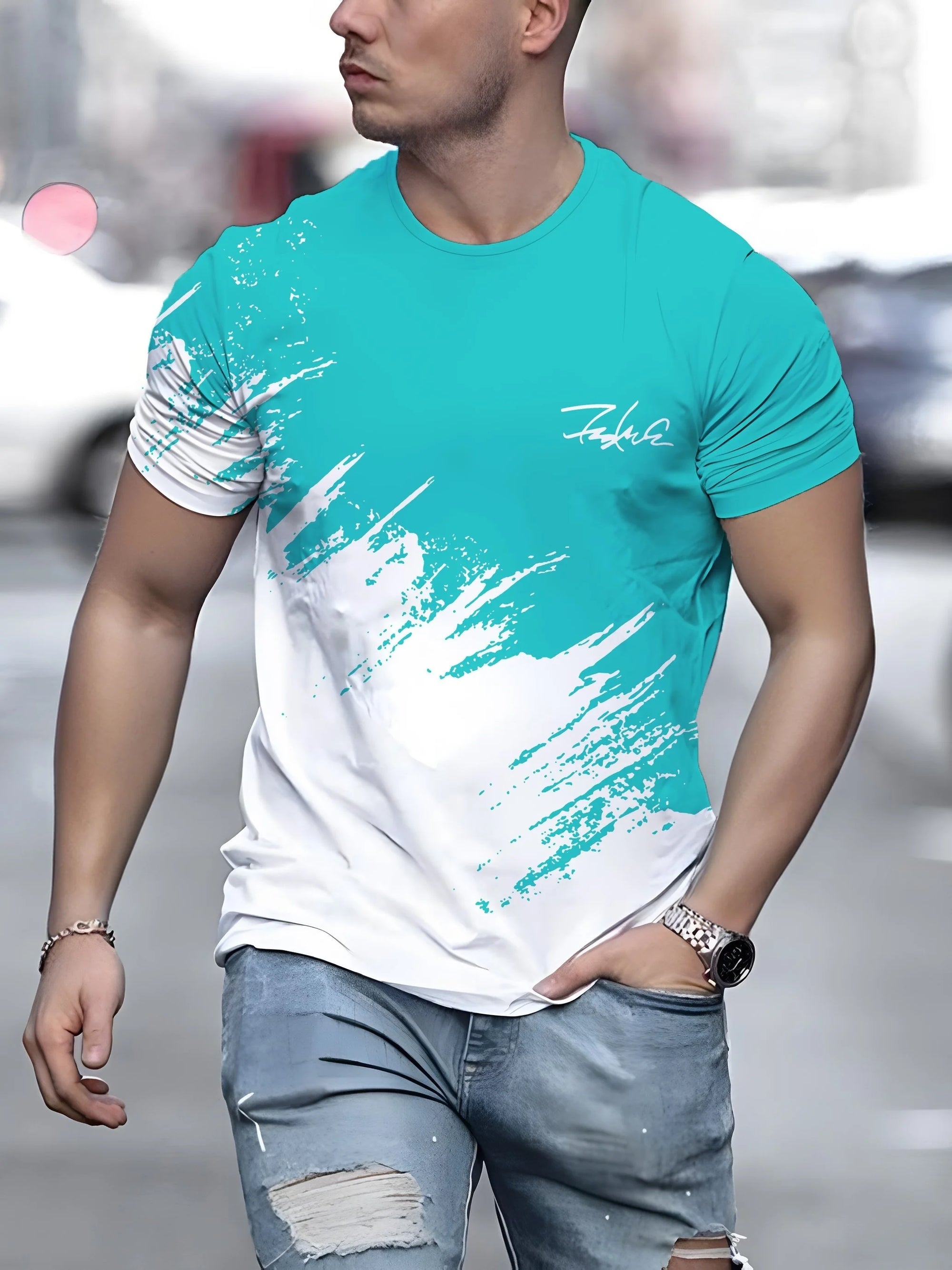 Men's T Shirt Short Sleeve Crew Neck Casual Outdoor Pullover T Shirt For Men Streetwear Sportshirt Top Tees Oversized Clothing