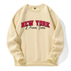 New York Usa Dream Team Printing Men Sweatshirt Fashion Street Clothes Casual Fleece Warm Tracksuito-Neck Basic New Sportswear