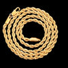 Noble 18-24Inch 45-60cm 18K Gold 4mm Round Rope Chain Necklace for Women Man Boy Wedding Party Charm Jewelry