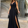 Summer Women Party Maxi Dress Cross V-neck Bowknot Strap X-long Club Vestidos Female Side Split Elegant Lady Long Dresses