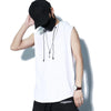 Sportswear Gym Fitness Jogging Hooded Sleeveless T-shirt Loose Large Comfortable Top