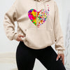 Colorful Butterfly Heart Print Clothing Female Fashion Loose Hoodies Harajuku Fleece Sweatshirt New Autumn Pocket Womenwear